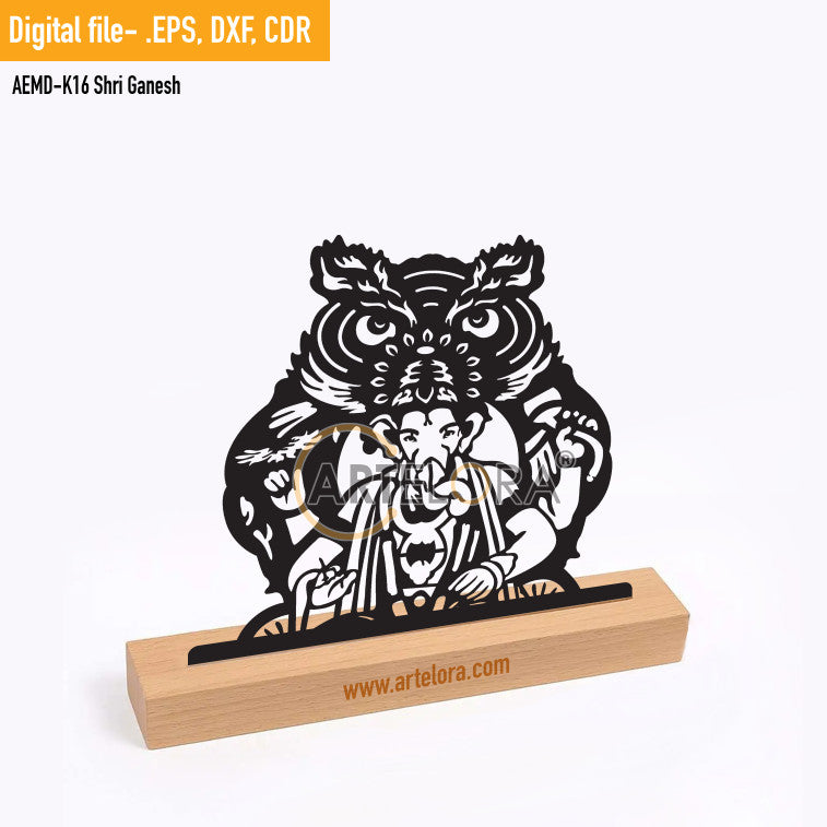 2D Modern Art Shri Ganesh