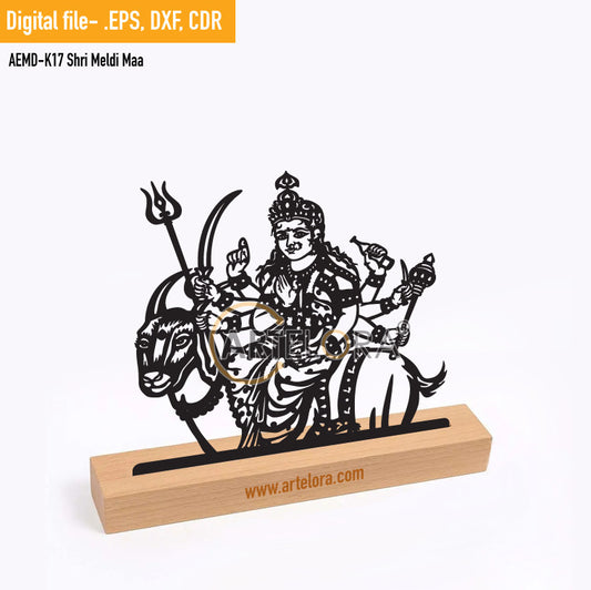 2D Modern Art Shri Meldi Maa