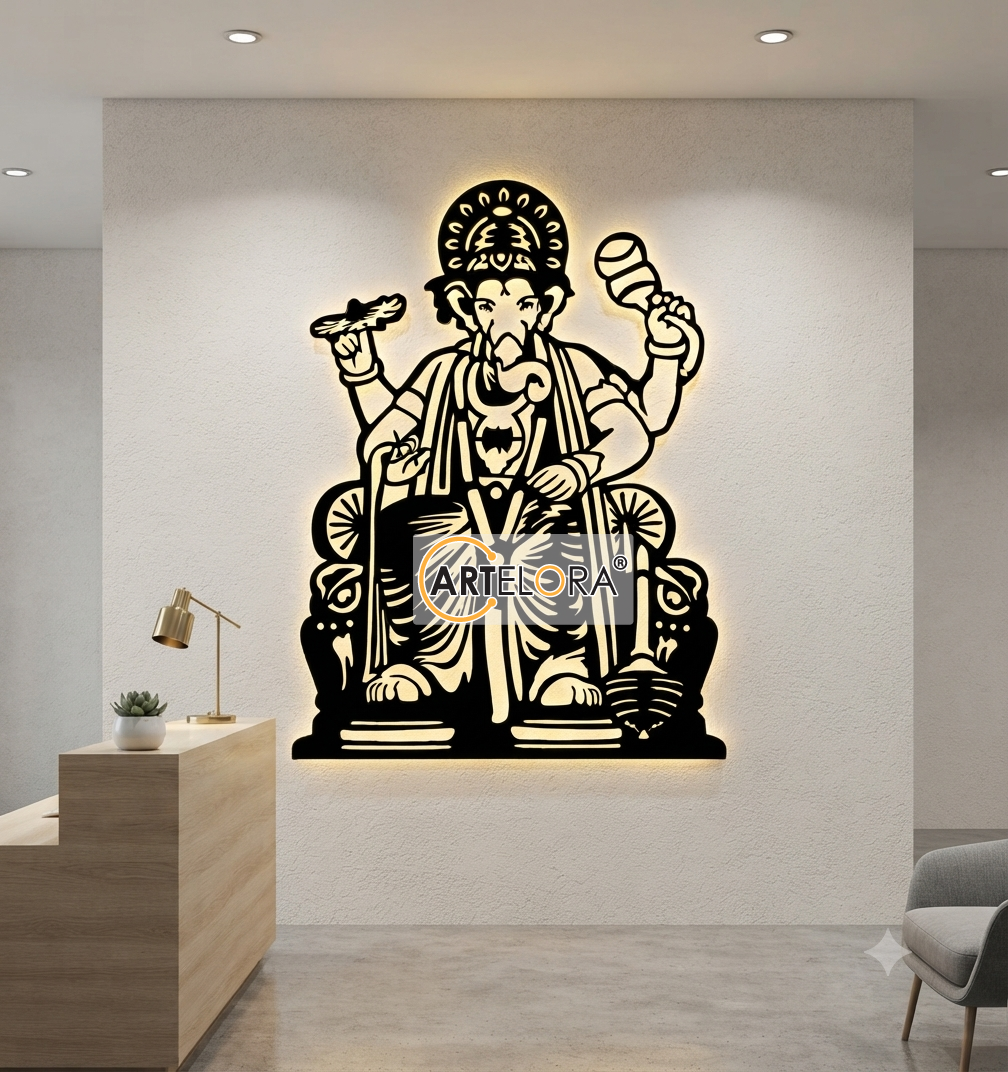 2D Modern Art Shri Ganesh