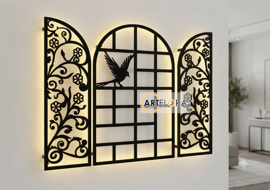 2D Modern Art Arch Metal wall art