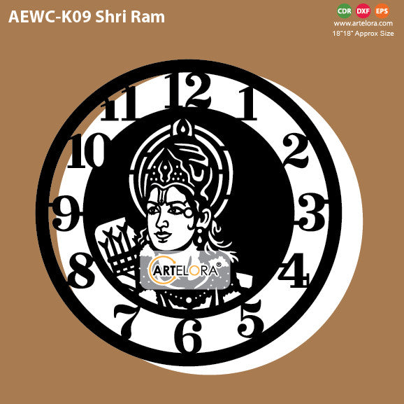 Wall Clock Shri Ram