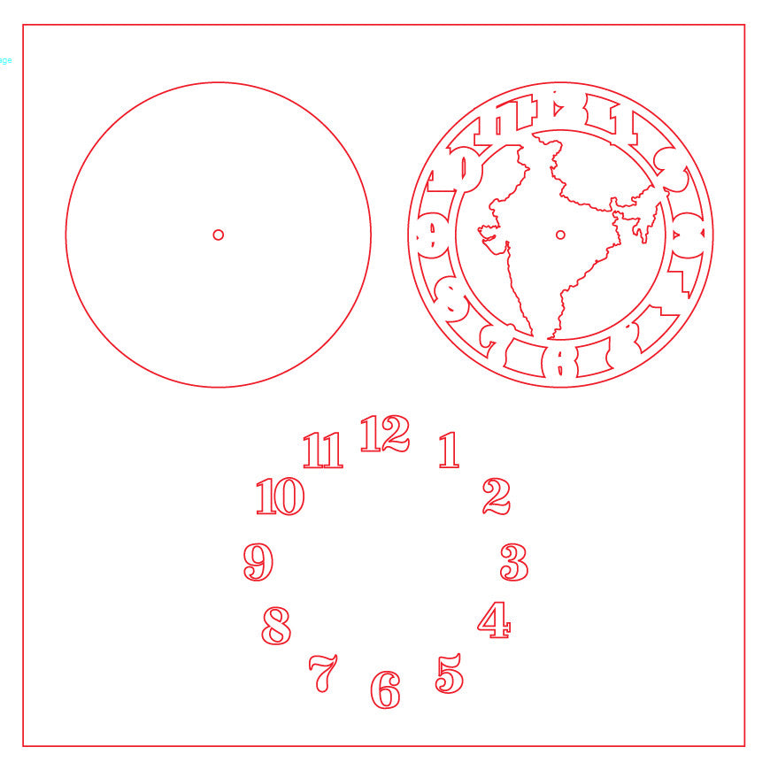 Wall Clock India Map