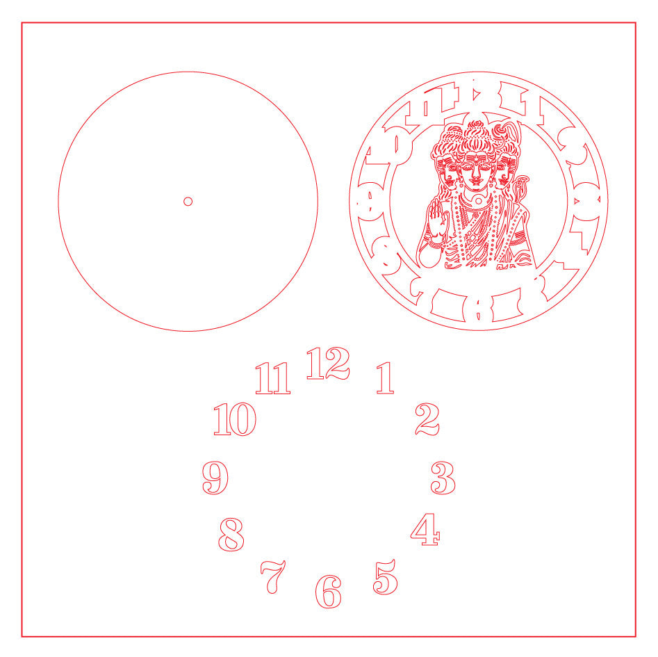 Wall Clock Shri Dattatreya