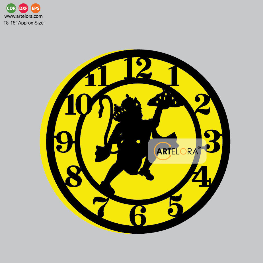 Wall Clock Shri Hanuman
