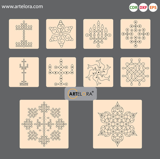 Pre Marked Base Design Muggulu Rangoli
