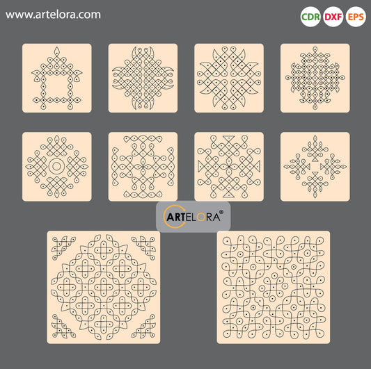 Pre Marked Base Design Muggulu Rangoli