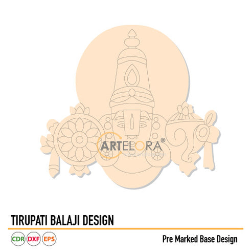 Pre Marked Base Design Tirupati Balaji (Venkatesaya Maharaj) – ArtElora
