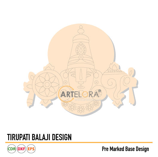 Pre Marked Base Design Tirupati Balaji (Venkatesaya Maharaj)