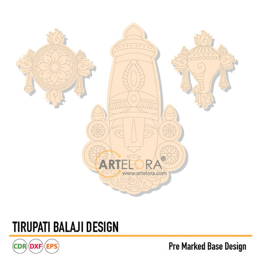 Pre Marked Base Design Tirupati Balaji (Venkatesaya Maharaj)