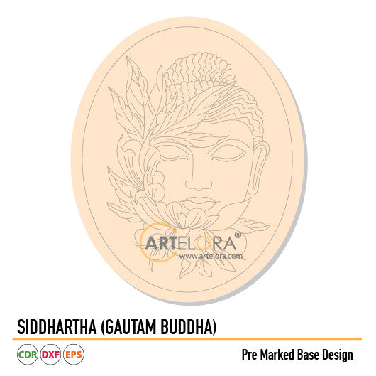 Pre Marked Base Design Siddhartha (Gautam Buddha)