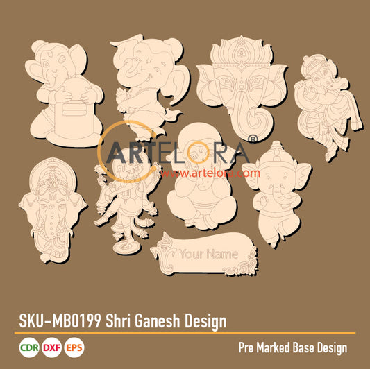 Pre Marked Base Design Shri Ganesh Design