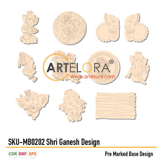 Pre Marked Base Design Shri Ganesh Design