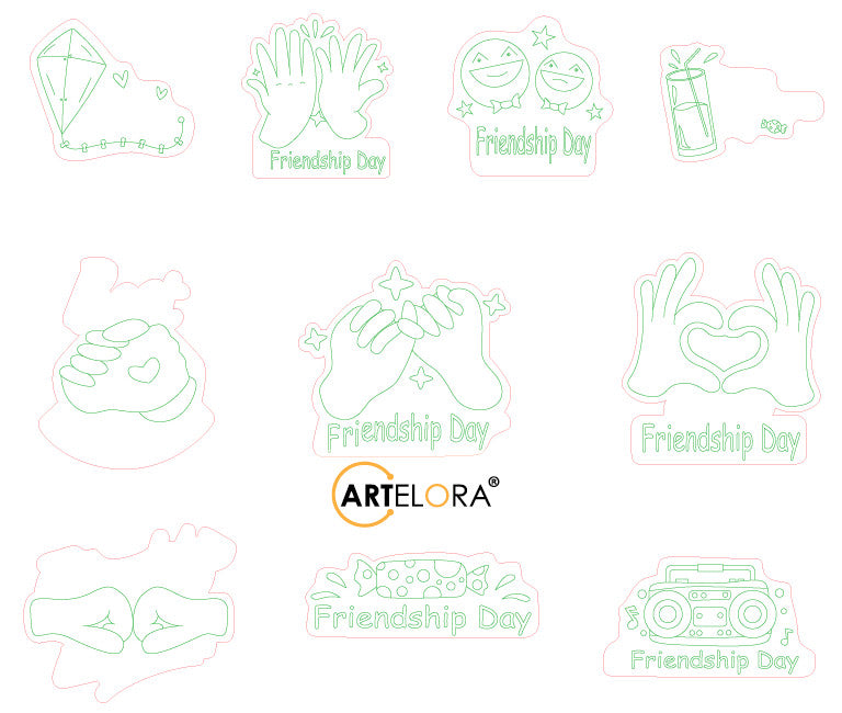 SKU-MB0203 Friendship Day Pre Marked Base Design