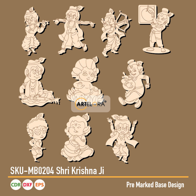SKU-MB0204 Shri Krishna Ji (Pre Marked Base Design)