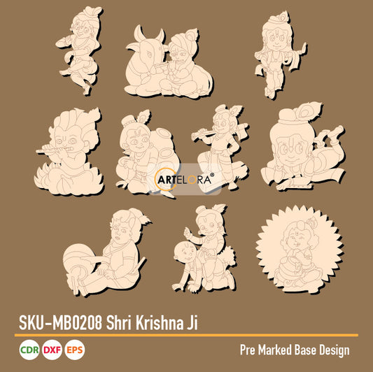 SKU-MB0208 Shri Krishna Ji (Pre Marked Base Design)