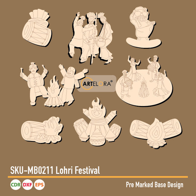 SKU-MB0211 Lohri Festival (Pre Marked Base Design)