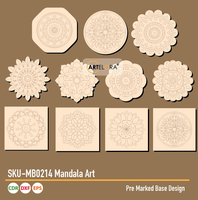SKU-MB0214 Mandala Art (Pre Marked Base Design) – ArtElora