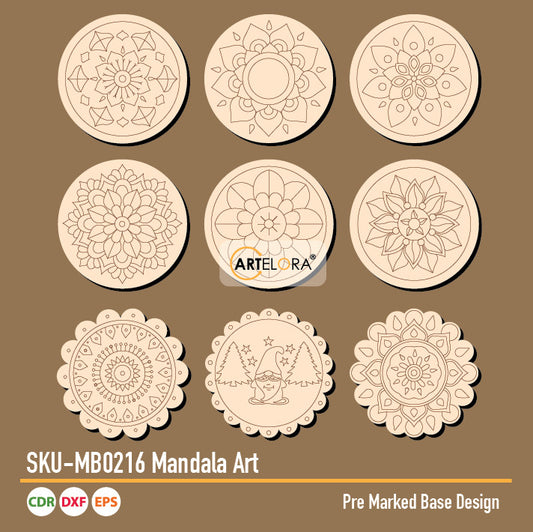 SKU-MB0216 Mandala Art (Pre Marked Base Design)