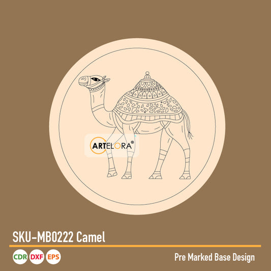 Pre Marked Base Design Pichwai Camel