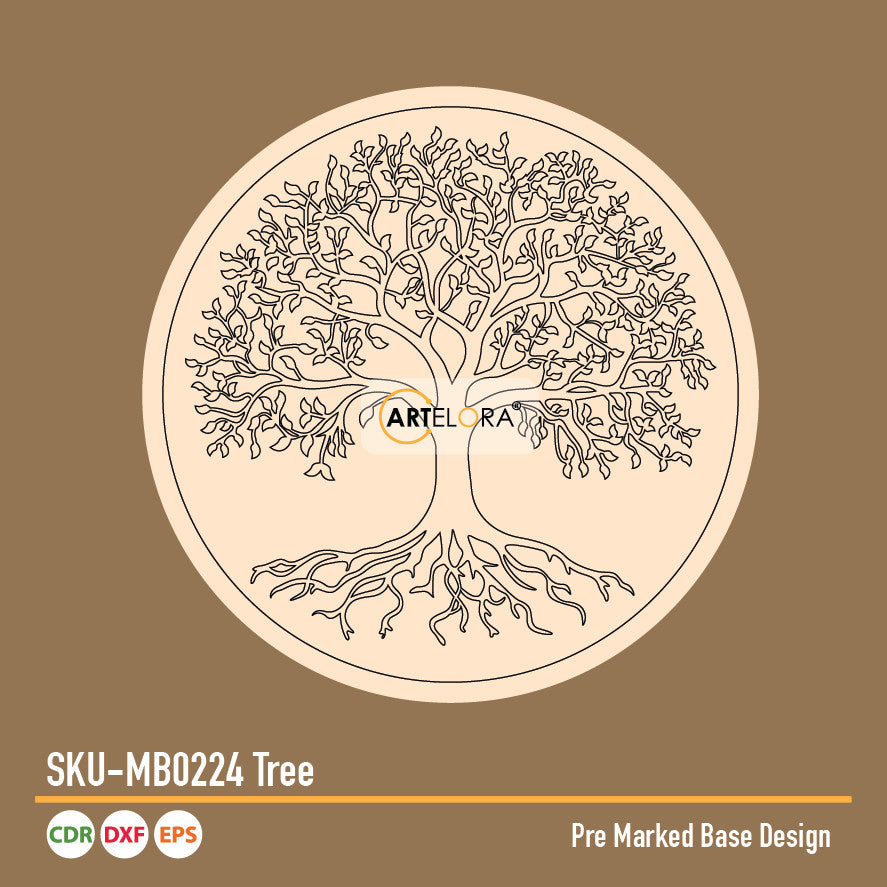 Pre Marked Base Design Pichwai Tree