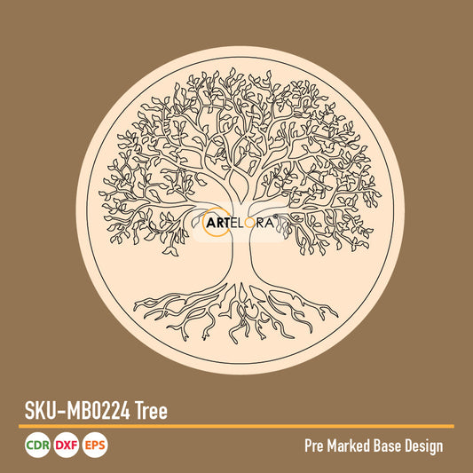 Pre Marked Base Design Pichwai Tree
