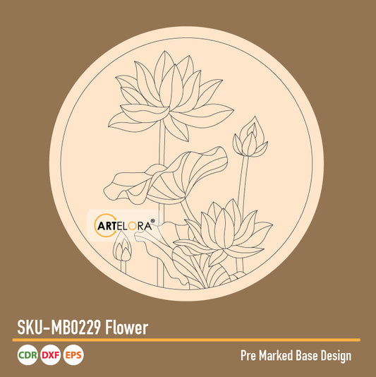 Pre Marked Base Design Pichwai Flower