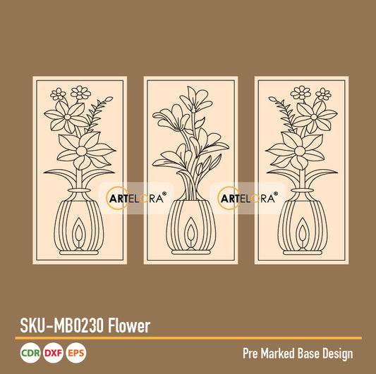 Pre Marked Base Design Pichwai Flower