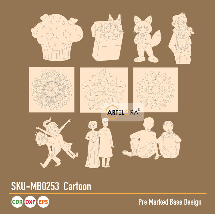 Pre Marked Base Design Cartoon