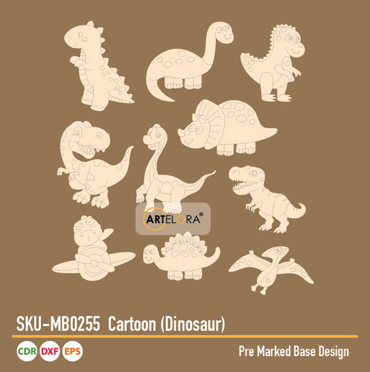 Pre Marked Base Design Cartoon (Dinosaur)