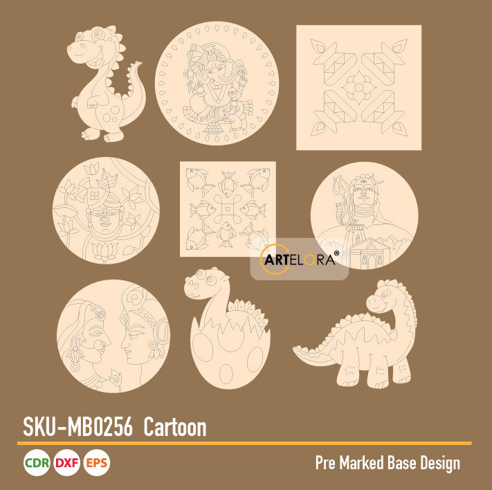 Pre Marked Base Design Cartoon (Dragon)