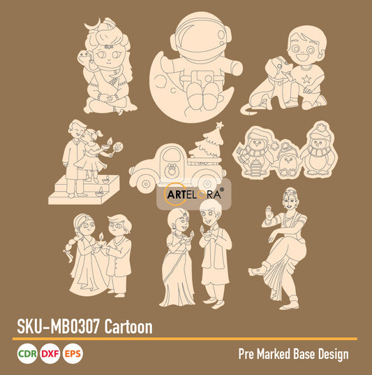 Pre Marked Base Design Cartoon