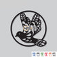 2D Modern Art Round Bird Design