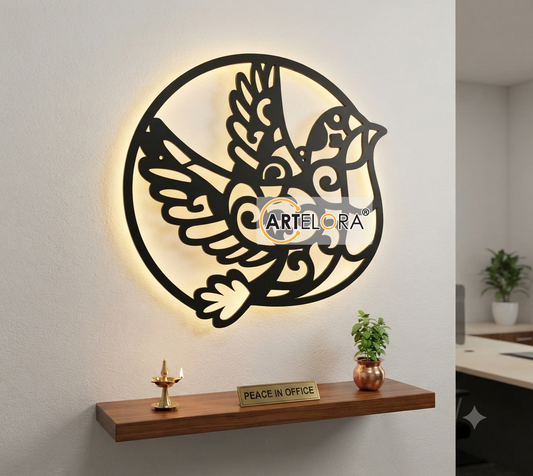 2D Modern Art Bird Laser cutting design