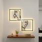 2D Modern Art Woman face Laser cutting design