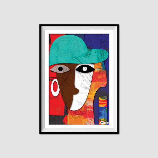 Canvas AE023-12x18 (SP-1) Abstract Face