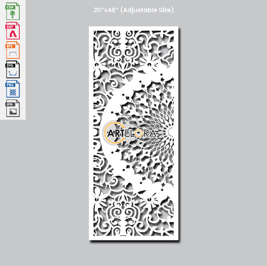 Grill Design Flower Laser Cutting