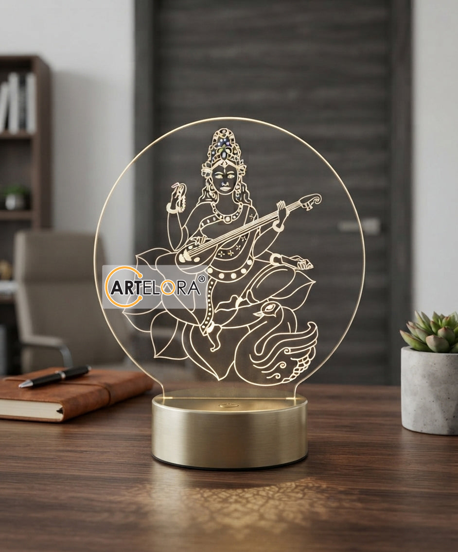 Laser Engraving Saraswati mata