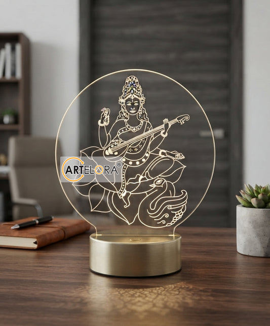 Laser Engraving Saraswati mata