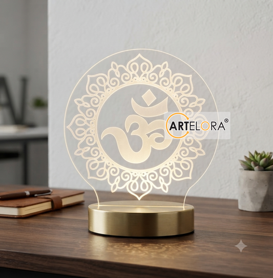 Laser Engraving Mandala OM