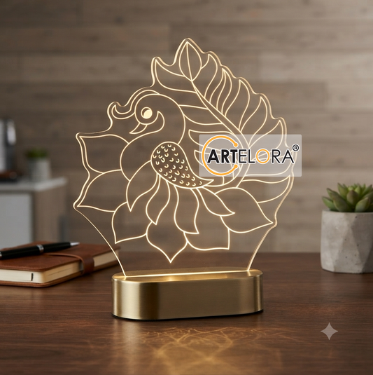 Laser Engraving Peacock art