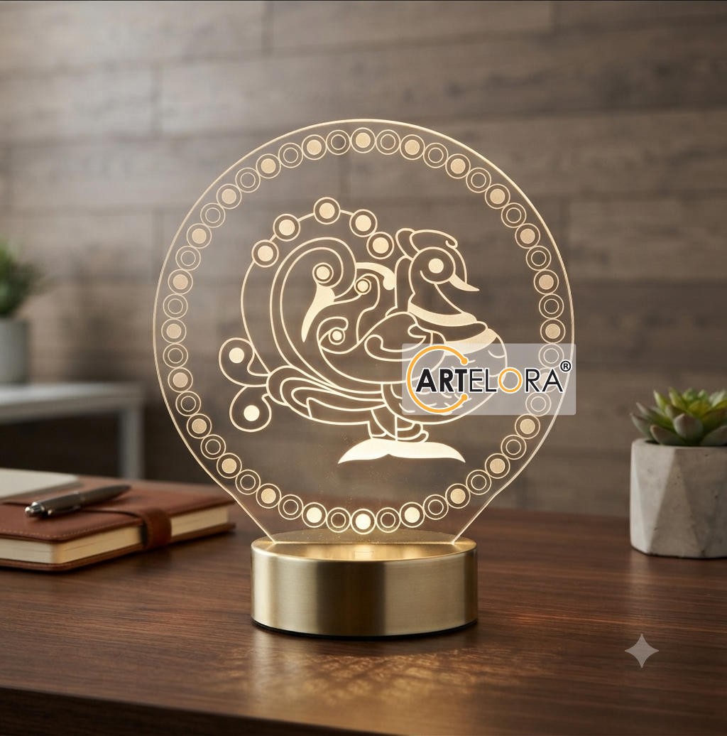 Laser Engraving Peacock art