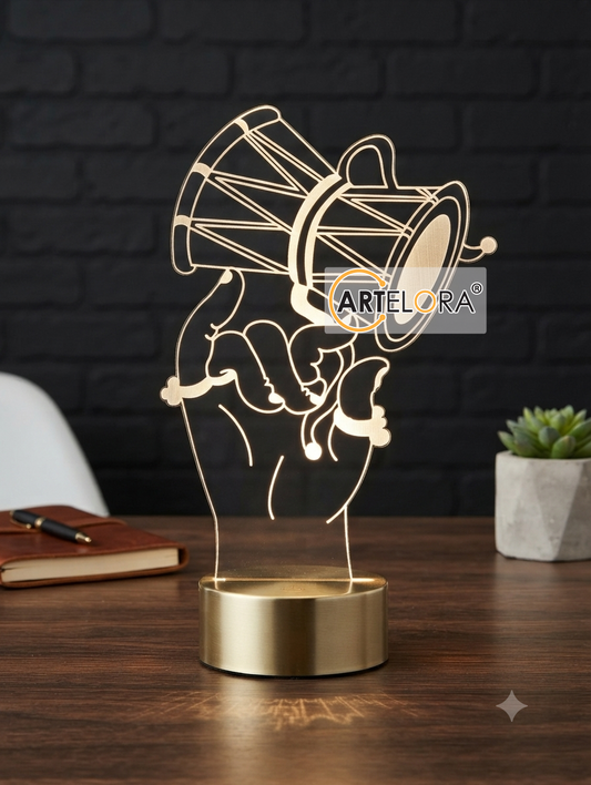 Laser Engraving Shiva Damru