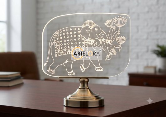 Laser Engraving Pichwai Airavat (elephant)