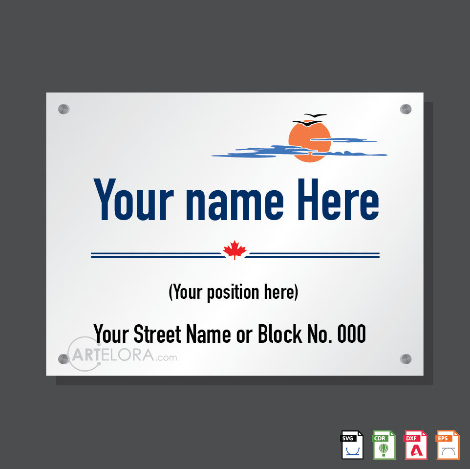 Indesign Nameplate Examples Creative Name Plate Design for Home & Office – ArtElora