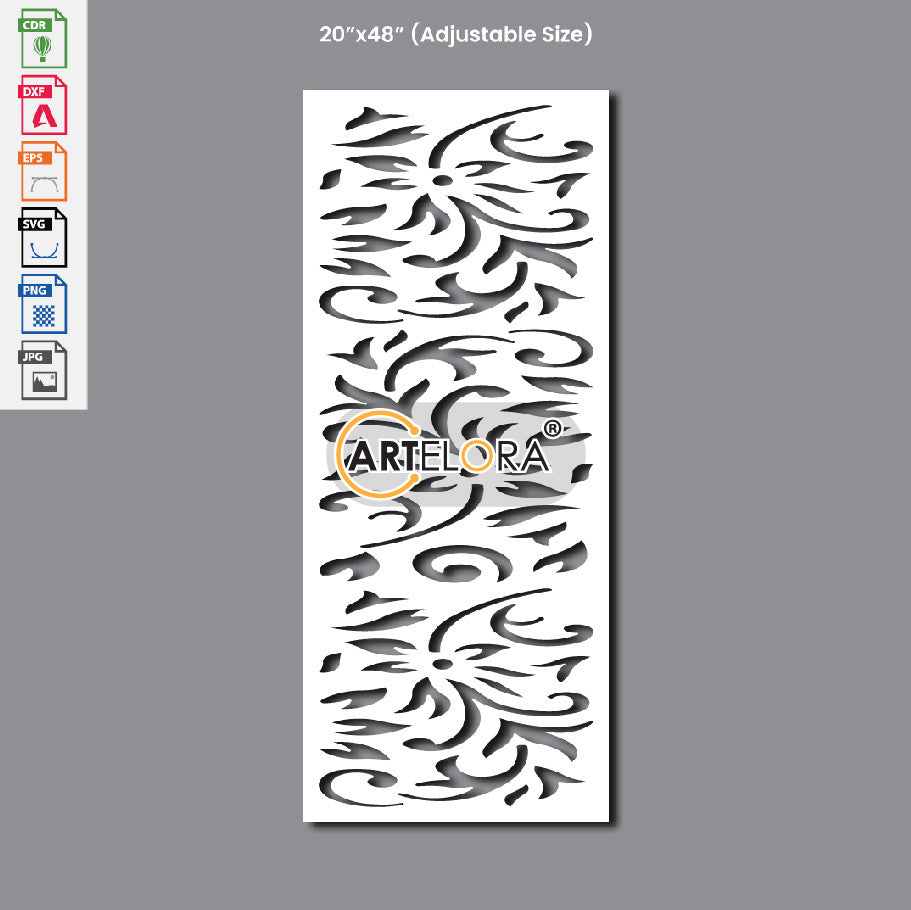 Grill Design flower Laser cutting