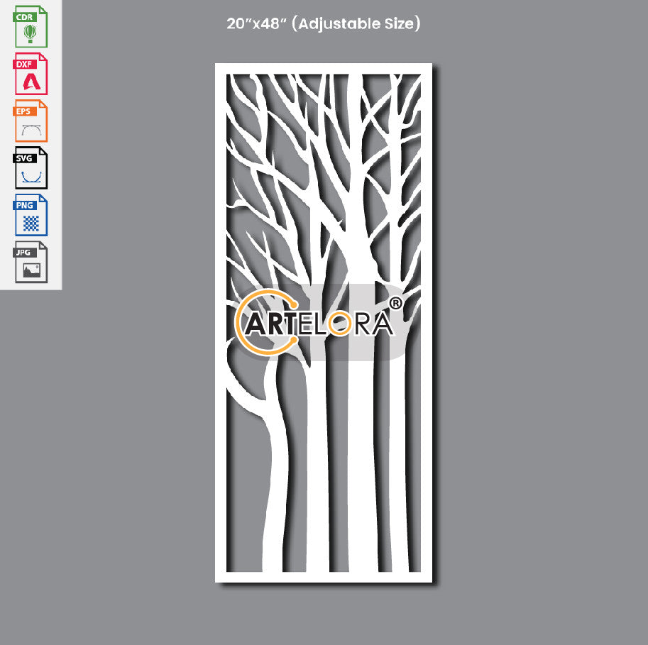 Grill Design Tree Laser Cutting
