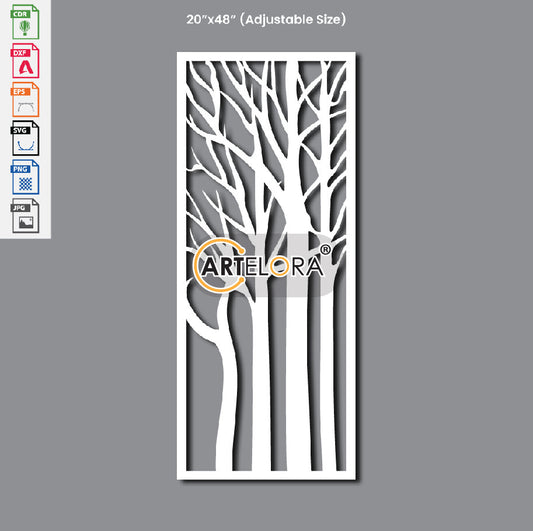 Grill Design Tree Laser Cutting