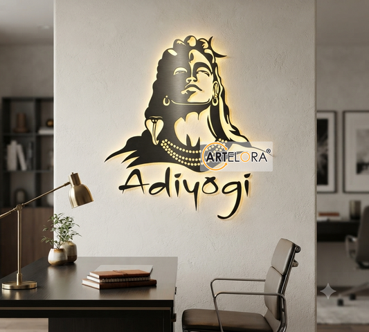 2D Modern Art Adiyogi Laser Cutting Design
