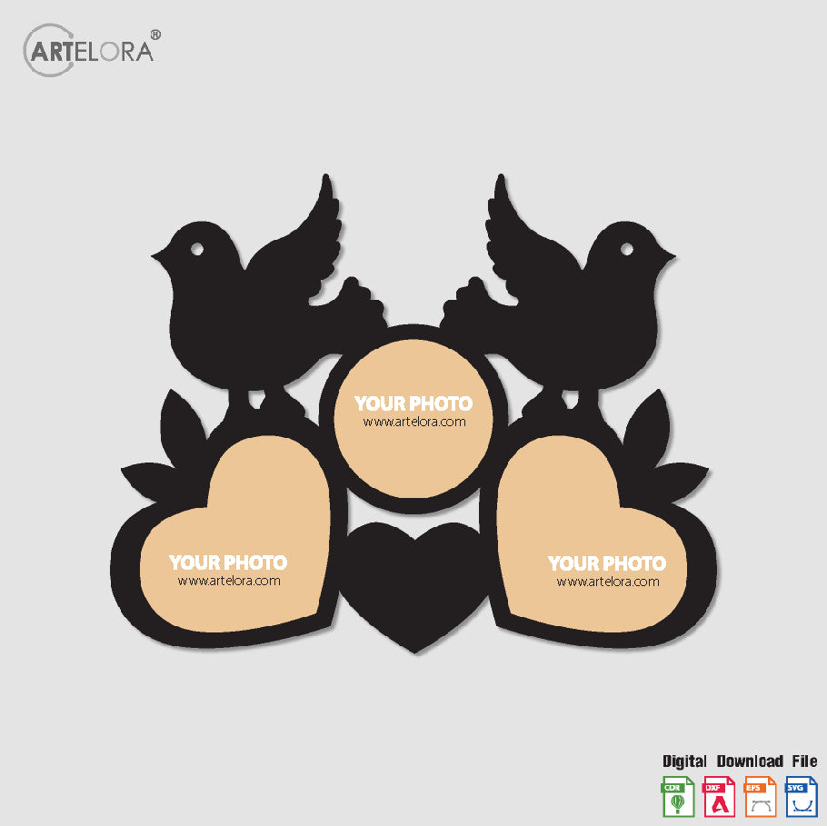 Collage Photo Frame bird