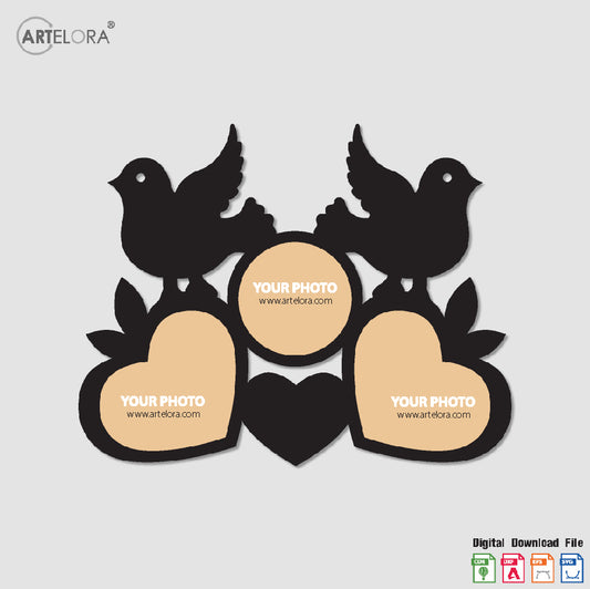 Collage Photo Frame bird